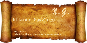 Nitsner Györgyi névjegykártya